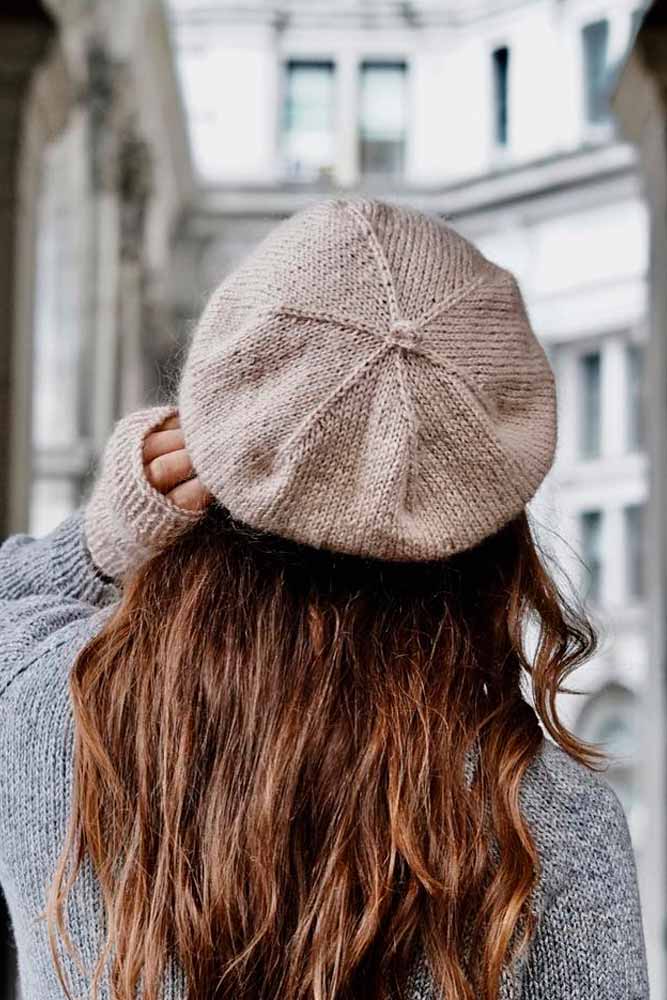 Cozy Knitted Beret #knittedhat