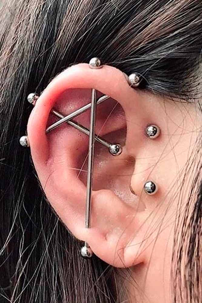 Bold Piercing With Barbells #piercing #beauty 