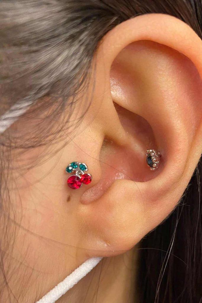 Cherry Jewelry Piercing #cherryearrings #brightjewelry