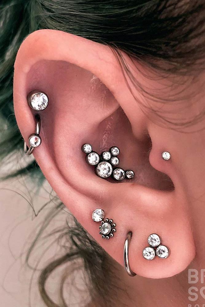 Matching Multi-Type Piercing #multitypepiercing #matchingjewelry