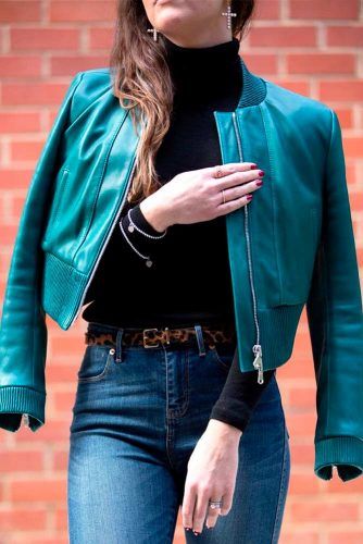 Leather Bomber Jacket #leatherjacket