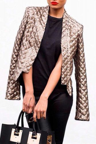 Metallic Bomber Jacket 