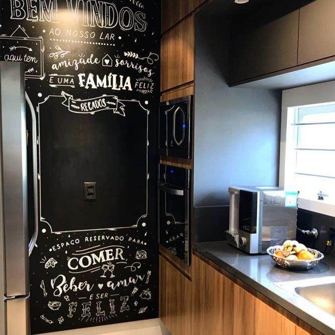 Add A Chalkboard Into Your Kitchen Space #chalkboardwall #walldecor