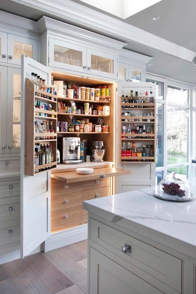 Hidden Pantry Idea #hiddenpantry #spacestorage