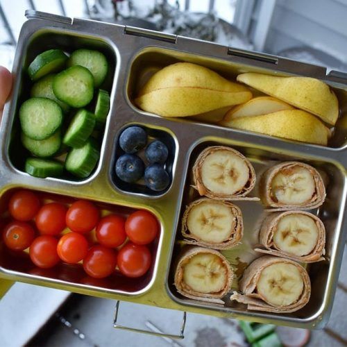 Vegan Lunch Box #banana #pears