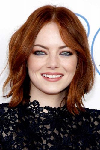 Emma Stone’s Dark Copper Hair #emmastone