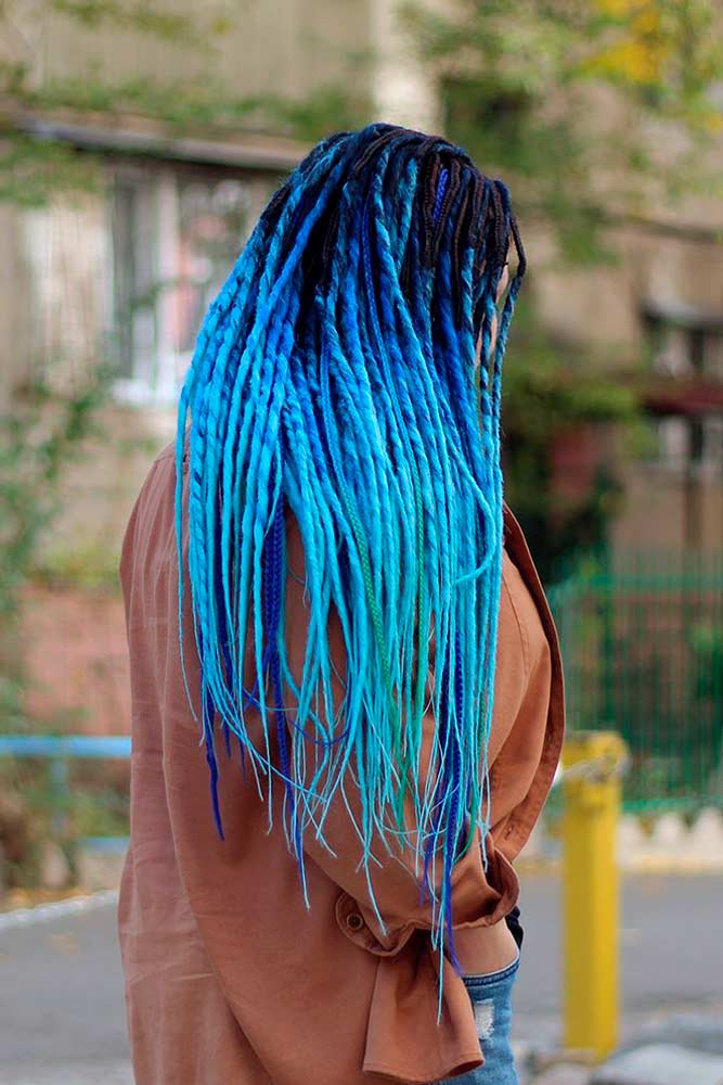 Colored Dread Style #coloredhair