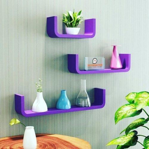 Bright Modern Floating Shelves #modernshelves #colorfulshelves