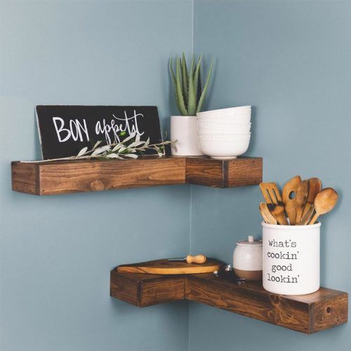 Small Rustic Corner Shelves #cornershelves