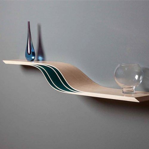 Modern 3d Wall Floating Shelf #3dshelves #waveshelf