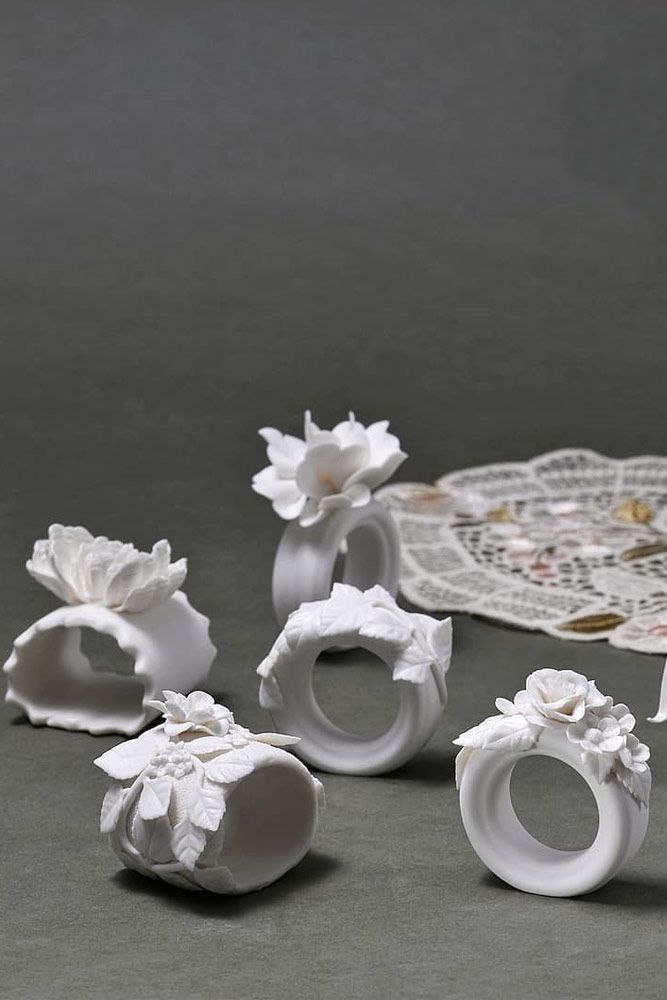 White Porcelain Napkin Rings #porcelainring