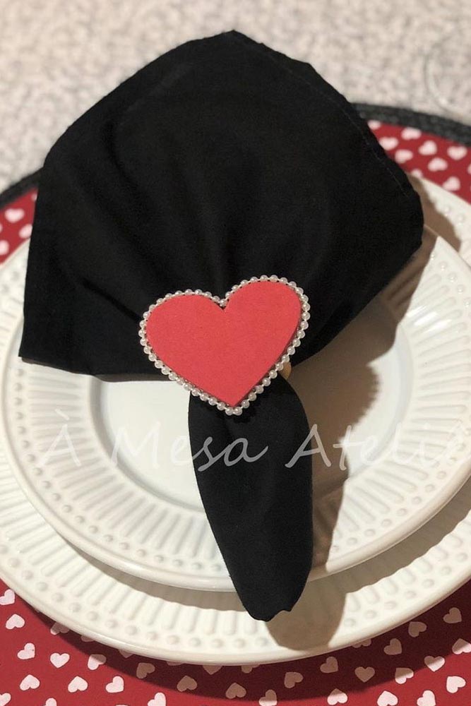 Heart Napkin Ring Design #heartring #holidayring