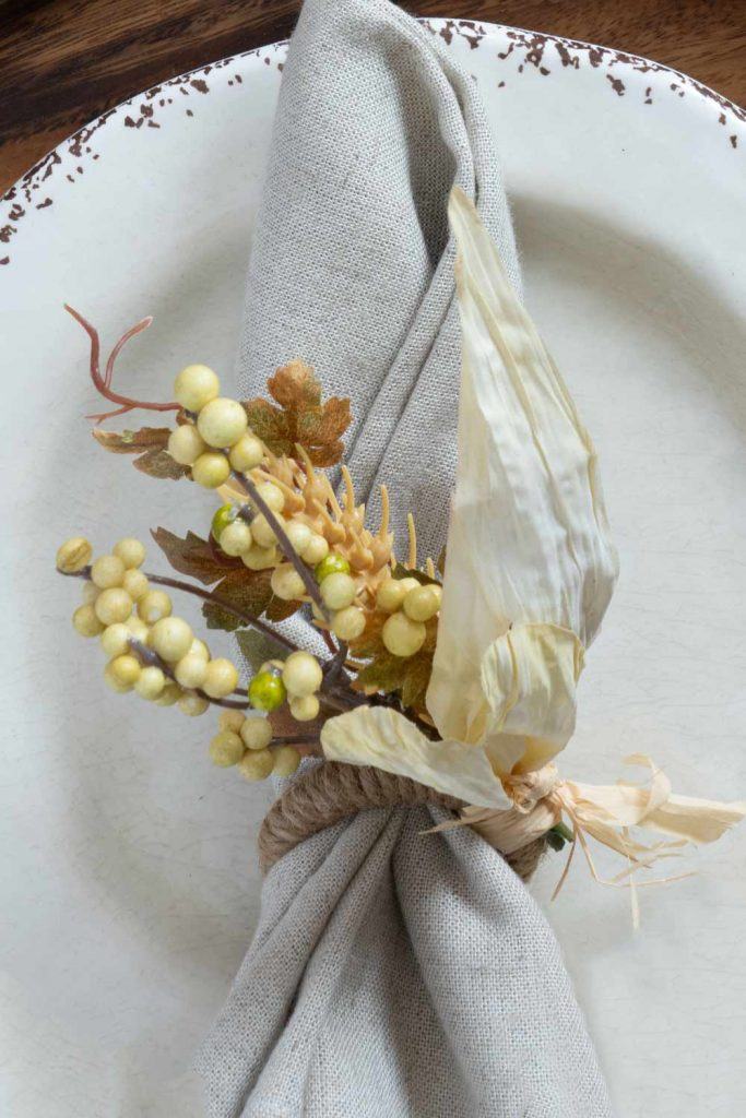 Napkin Ring with Fall Berries