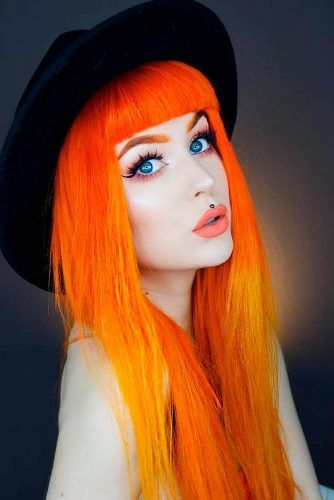 Neon Orange Hair Shade #neonhair #electrichair