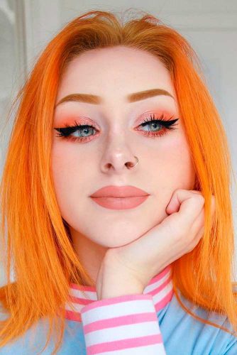 Ginger Shades Of Orange Hair #layeredhair #mediumhair #coloredhair