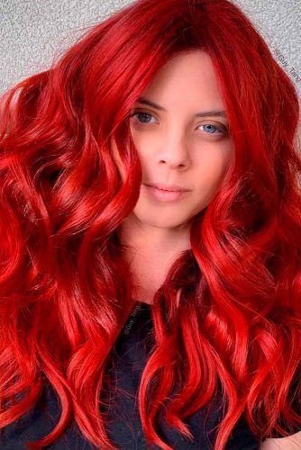 Vibrant Red Orange Shade #redorangehair #coloredhair 