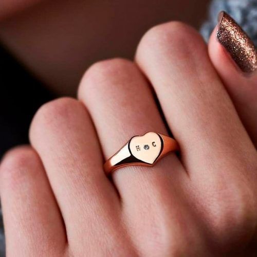 Promise Rings With Initials Of Lovers #ring #love