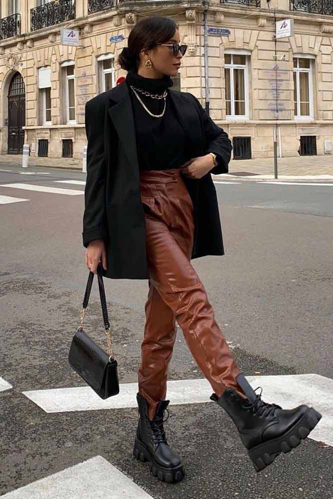 Leather pant outfits, 17 perfect style leather pants for women this season,  22 atractivo Diseños 