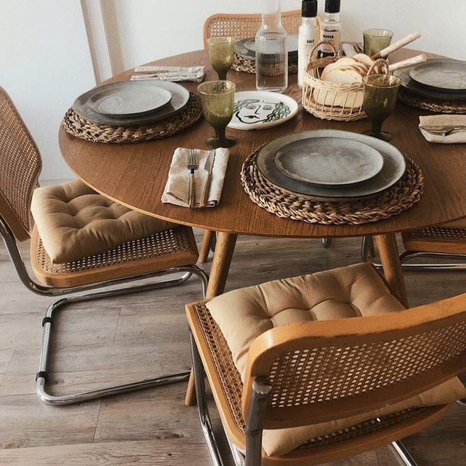 Retro Dining Table Set #retroset #woodentable