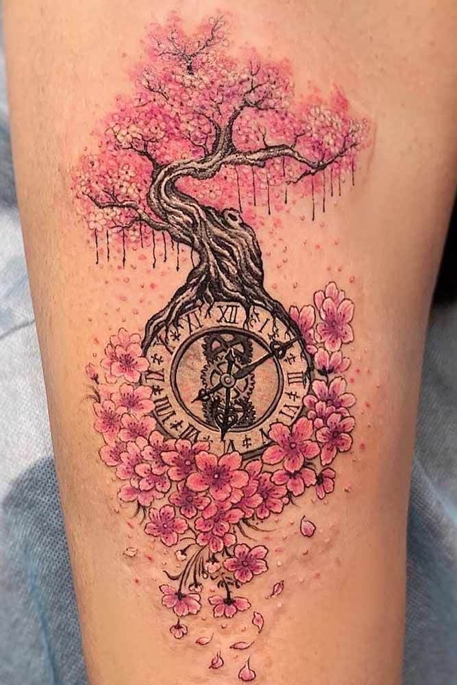 weeping cherry tree tattoo