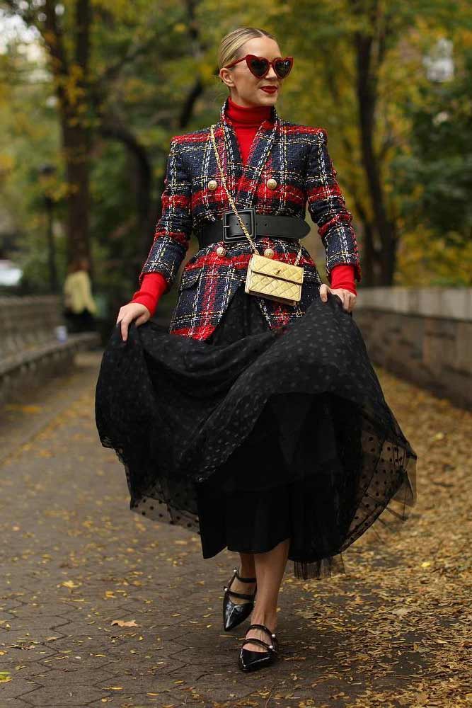 Green Velvet Blazer and Tulle Skirt