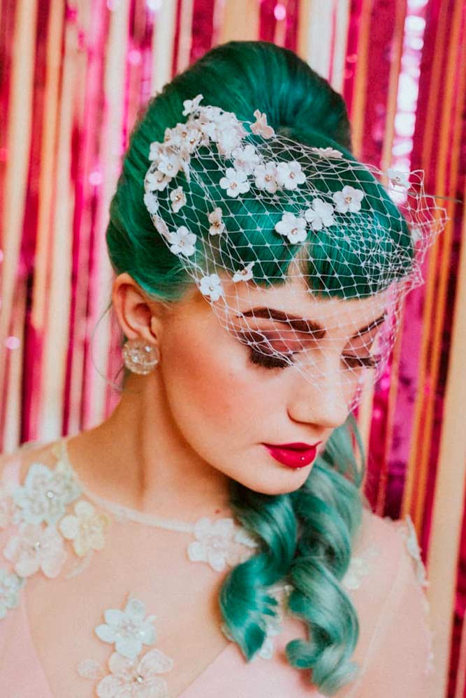 Wedding Hairstyles #weddinghairstyle #greenhair