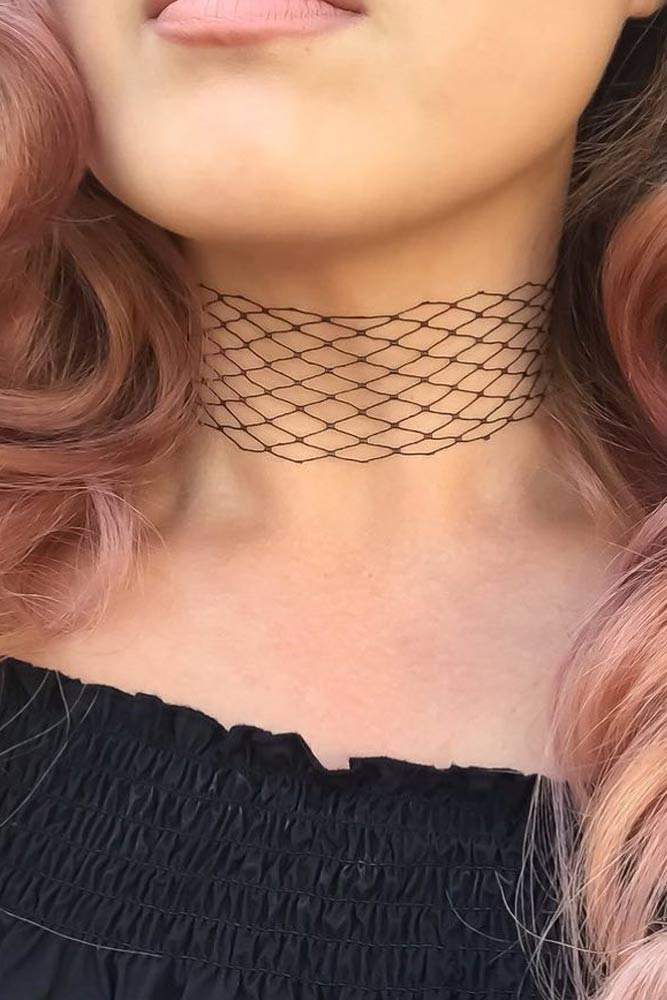 Fishnet Choker #blackchoker