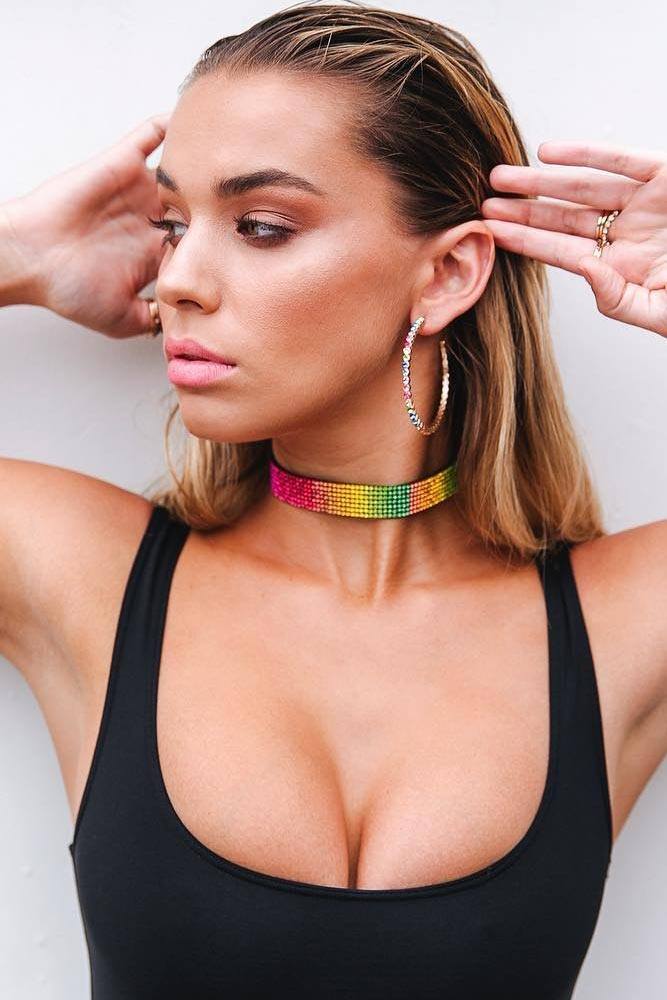 Rainbow Crystals Choker #rainbowchoker