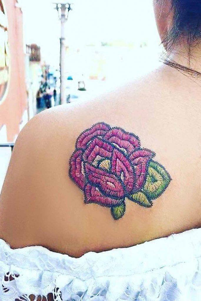 Shoulder Flower Tattoo