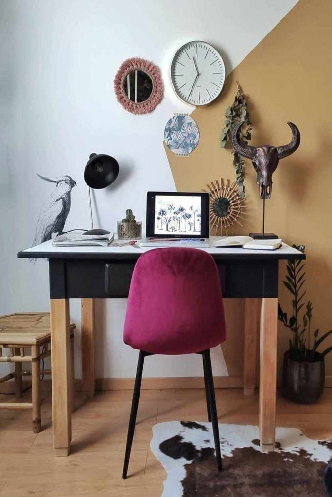 Work In Color #colorchair #paintedwall