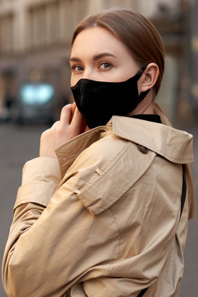 Black Mask with Trench Coat