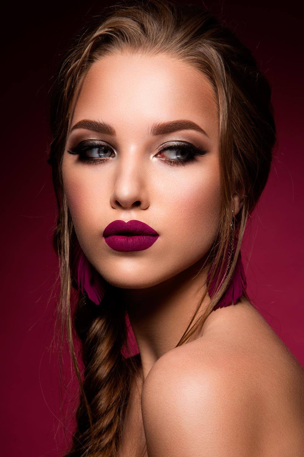 Burgundy Lipstick Makeup Ideas For Fall Makeup
