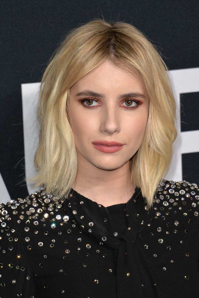 Emma Roberts with Curtain Bangs