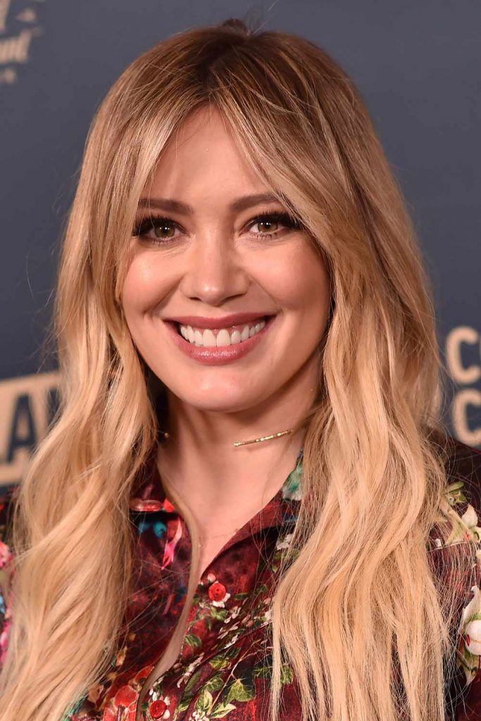 Hilary Duff with Curtain Bangs