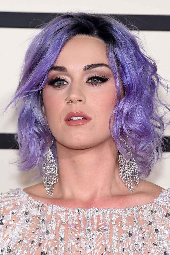 Katy Perry with Purple Hair