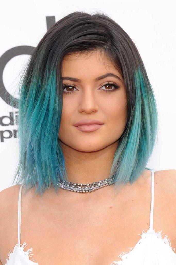 Kylie Jenner with Mermaid Ombre
