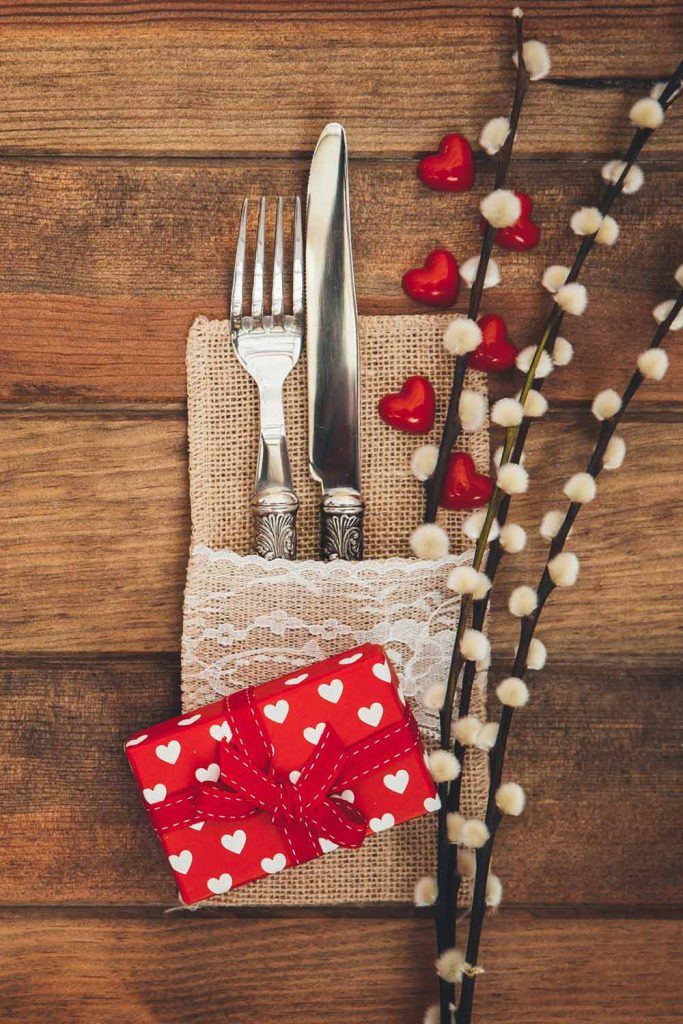 Valentines Day Napkin Ring with Branch