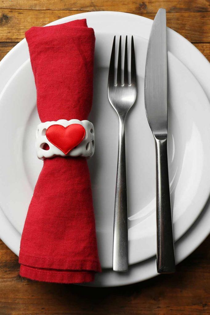 Valentines Day Napkin Ring with Heart