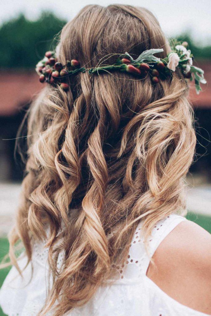 Wedding Hairstyle with a Wreath
