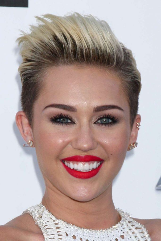 Miley Cyrus with Undercut Pixie