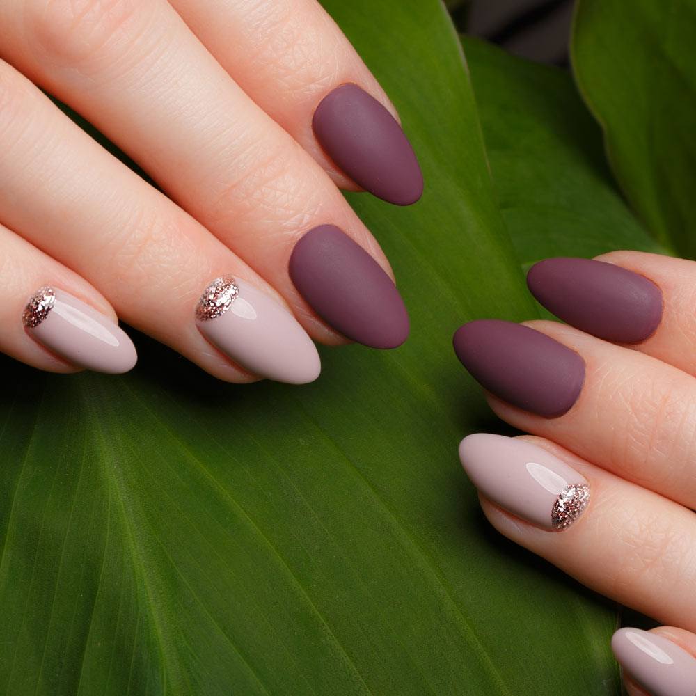 Matte Burgundy Acrylic Nails