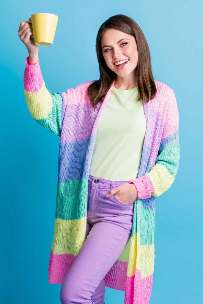 Outfits with Rainbow Cardigan 