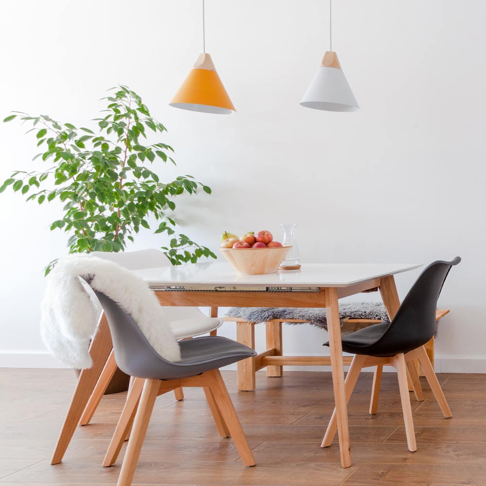 Modern Light Colored Dining Room