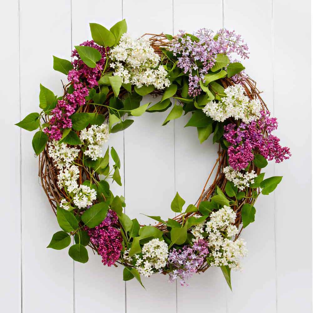 Lilac Spring Floral Wreath