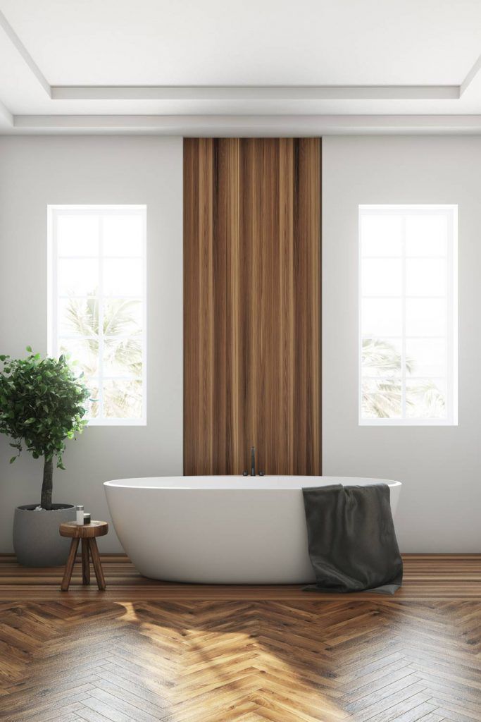 White and Brown Bathroom Decor