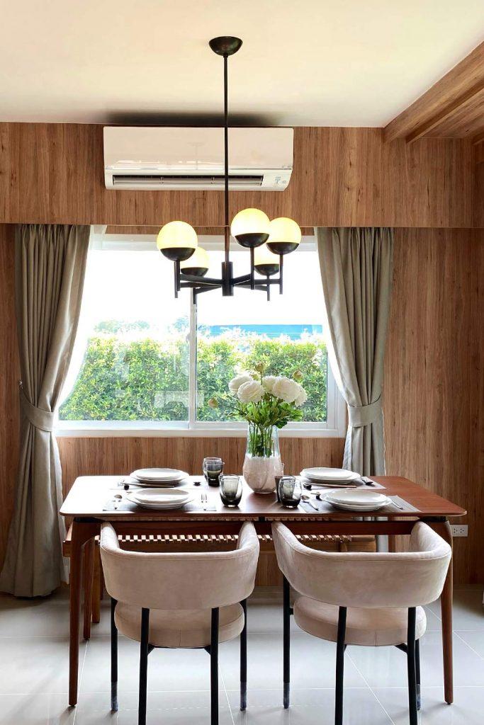 Dining Room with Brown Color Palette