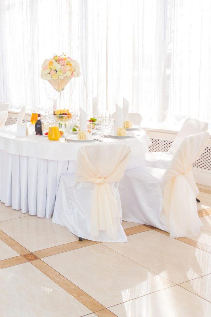 White Chair Covers for White Wedding