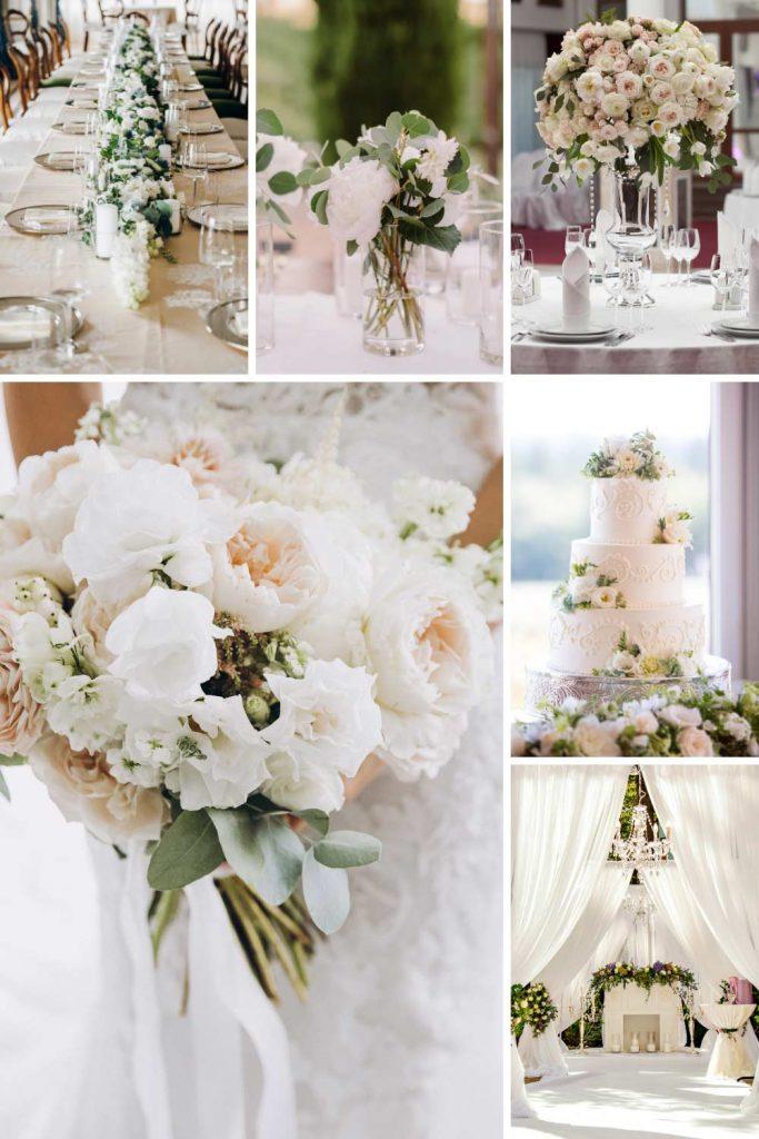 A White Wedding Color Palette