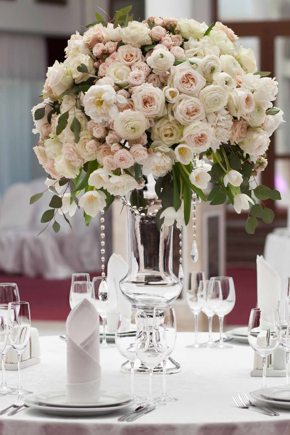 Beautiful White Centerpieces