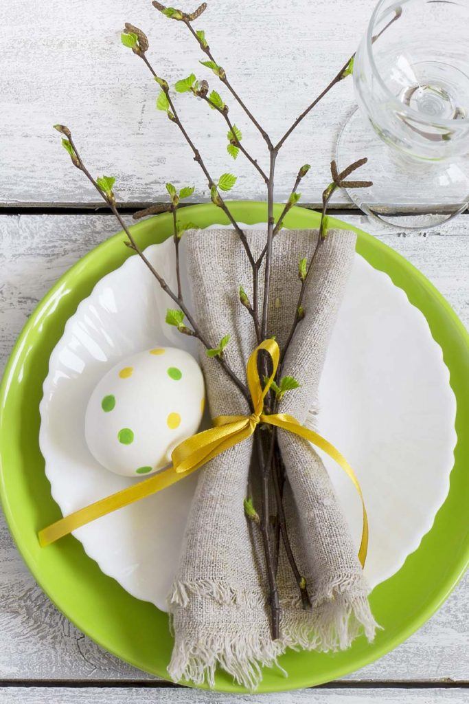 Easter Napkin Ring with Branch